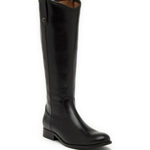 FRYE Black Leather Melissa Button High Riding Boots Size 7